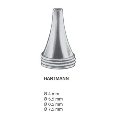 Speculum auricolari hartmann set 4 pz.german quality 