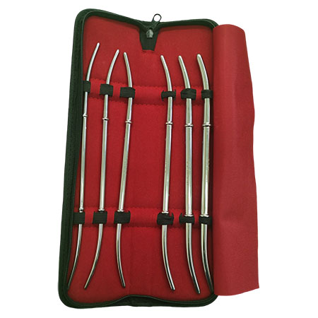 Dilatatori uterini set 6 pz. con astuccio german quality 