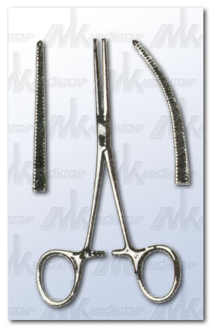 Pinza di kocher cm.18 retta 