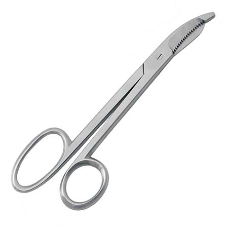 Forbici di brun cm.24 seghettata per gessi german quality 