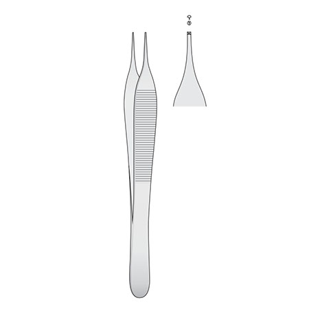 Pinzetta adson chirurgica bontempi cm. 12 