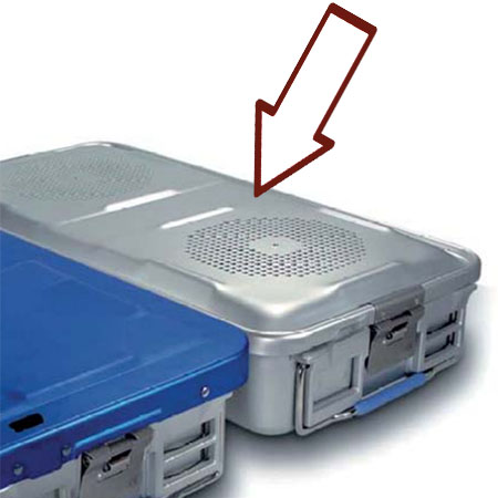 Mini container coperchio forato-grigio bontempi mm. 300x140x70 