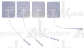 Elettrodo monouso adesivo c/cavetto 46x47 mm. cf.4 pz. 