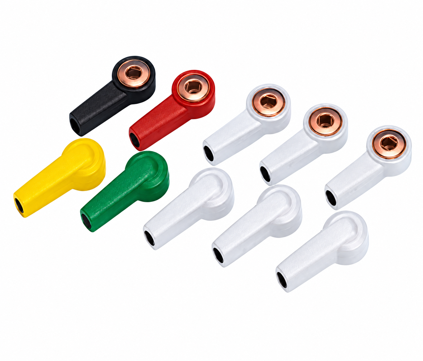 Kit 10 adattatori elettrodi a clip banana 4 mm