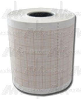 Carta termica per ecg mis. 112x23mm griglia arancio, conf. 10 rotoli 