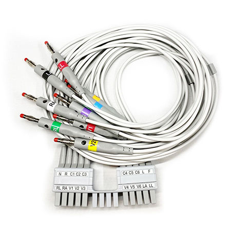 Cavo paziente con 10 terminazioni a banana cod ee103bk-wam 