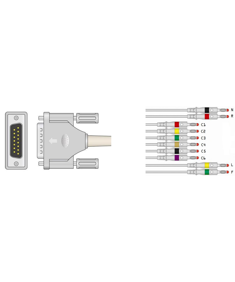 Cavo paziente per euroecg 10 derivazioni a banana 4mm 