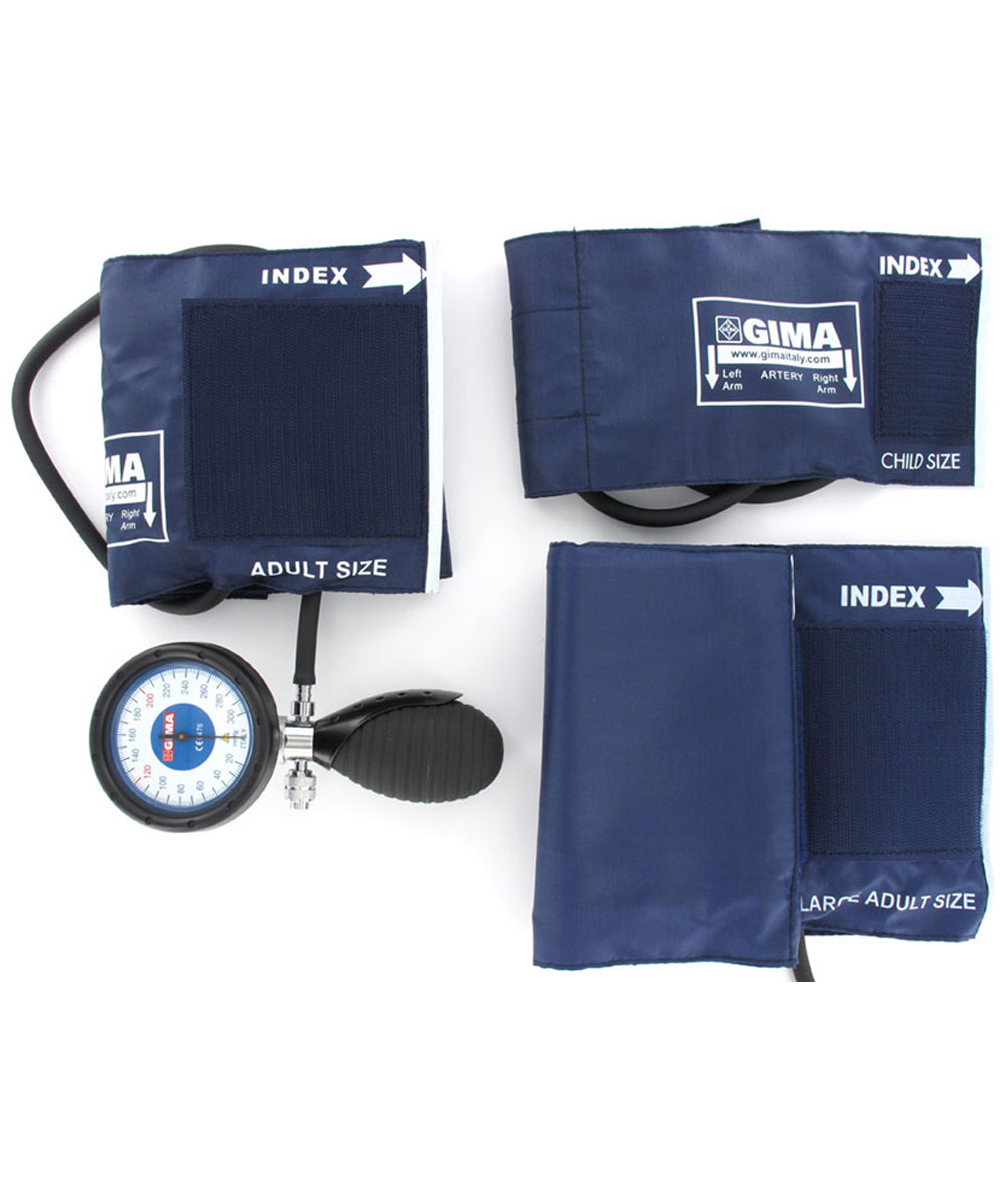 Set sfigmo aneroide roma con 3 bracciali ped, adult e xl 