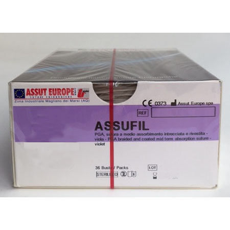 Sutura assufil assorb 3/8c triang - 19 4/0 m 0,70 - box 36pz 