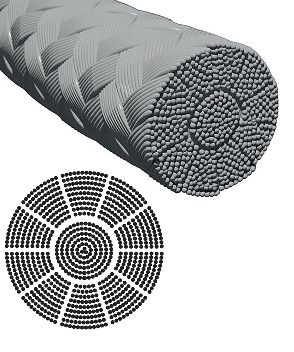 Sutura chirurgica sintetica ASSUFIL® fast con ago DS18,7, 5/0, lunga 75 cm, intrecciata e assorbibile in acido glicolico.