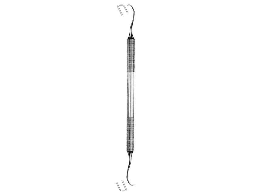 Scaler langer inox dentale - fig.3/4 