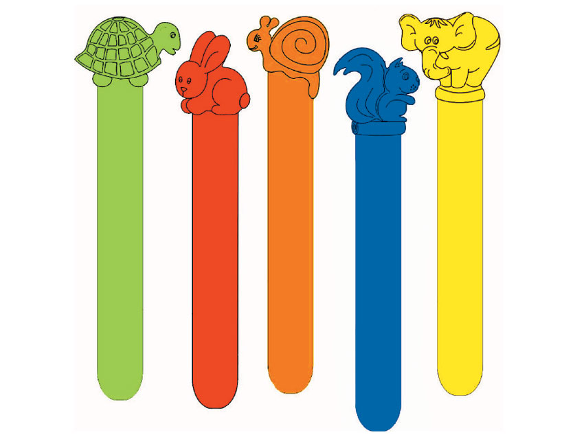 Abbassalingua in plastica colorati pediatrici 