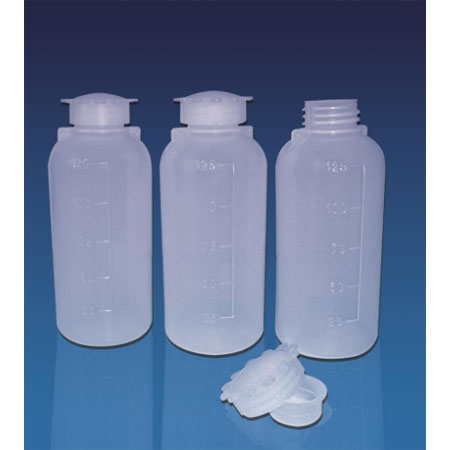 Bottiglie cilindriche ml.1000, collo stretto, polietil., conf. 80 pz. 