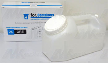 Contenitore urina 24h ml. 2500 in sacchetto conf. 30 pz. 