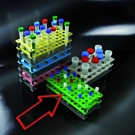 Portaprovette in resina 50/p num.diam.12mm. 
