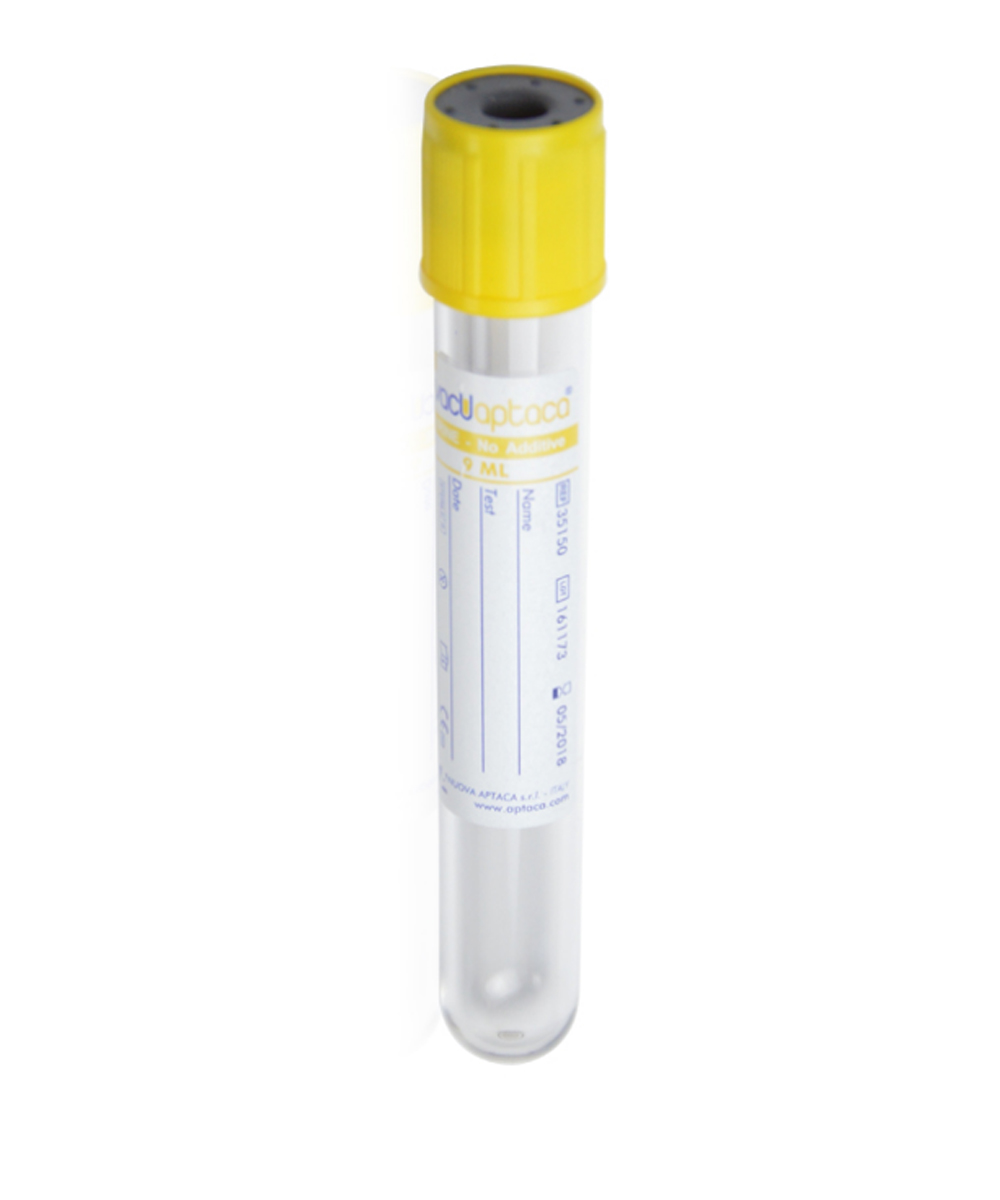 Provetta urina cilindrica pet 9 16x100 tappo giallo conf 100 pz 