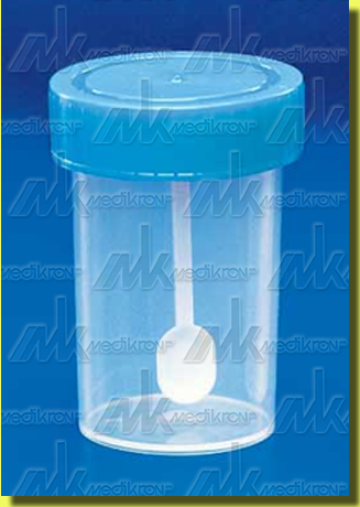 Contenitore feci 60ml. tappo a vite 