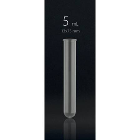 Provette cilindr. da 5 ml. 13x75 in poliprop. con bordo cf. 4500 pz. 