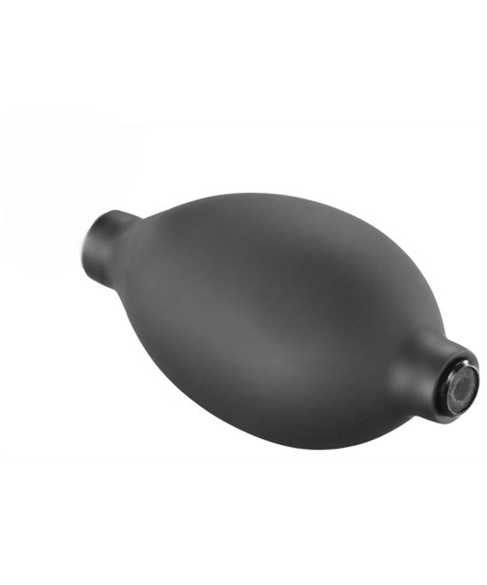Pompetta monopalla EMMEK in PVC nero senza valvola, progettata per sfigmomanometri manuali. Resistente e adatta all’uso professionale