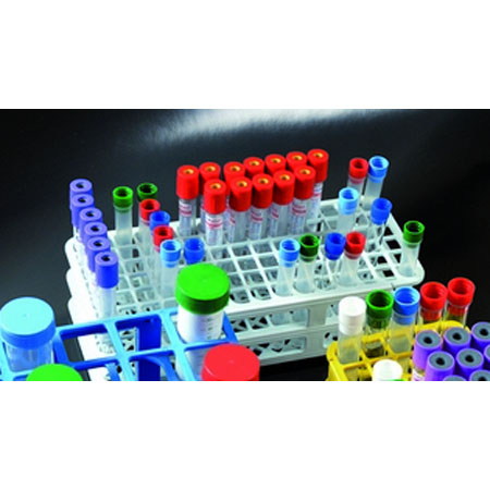 Portaprovette 90 posti per provette diam. 12mm. bianco 