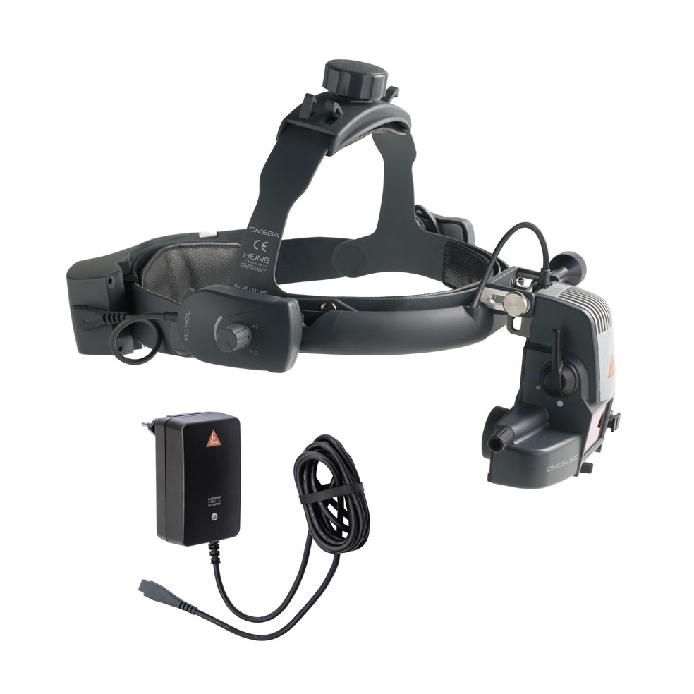 Oftalmoscopio heine ind. kit omega 500 c/mpack e trasf. a rete + adat. 