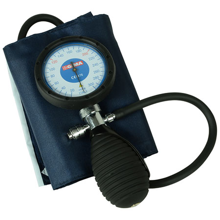 Sfigmo aneroide, 1 tubo, ampio quadrante, mod. roma 