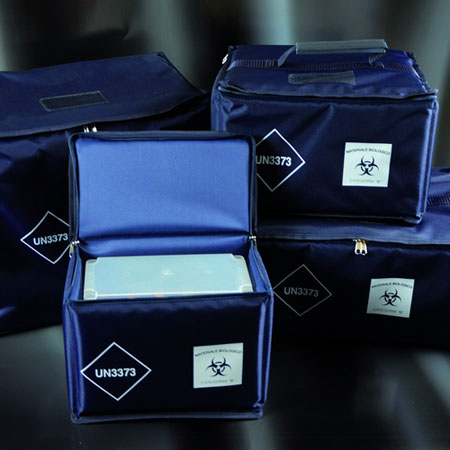 Borsa isoterm per trasporto provette (max 120) dim. 480 x 290 x 200 mm 