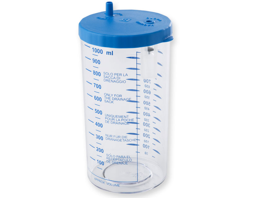 Aspiratore vaso autocl. lt. 1 per sacche monouso aspeed c/coperchio 