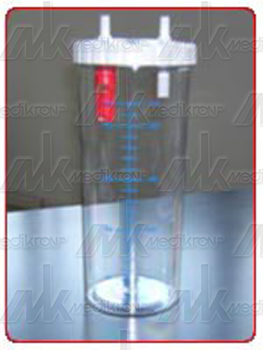 Vaso per aspiratore new hospivac 400 autocl. con coperchio, lt. 2 