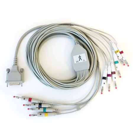 Cavo paziente a 10 deriv. c/protez. scariche defi eli 250,210,150 