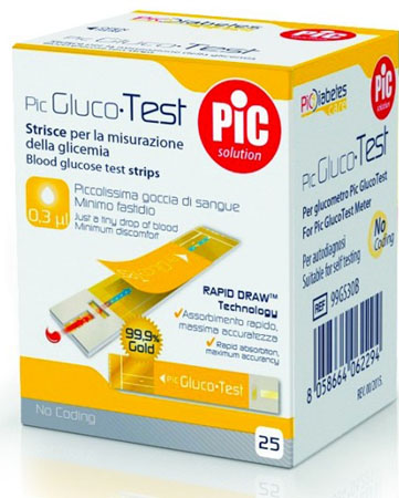 Glicemia * strisce x glucometro pic conf. 25 pz. 