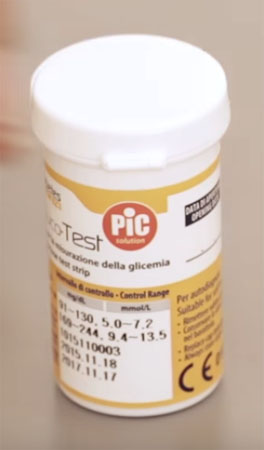 Strisce Reattive Per Glicemia PIC Glucotest, Confezione Da 25 Pezzi