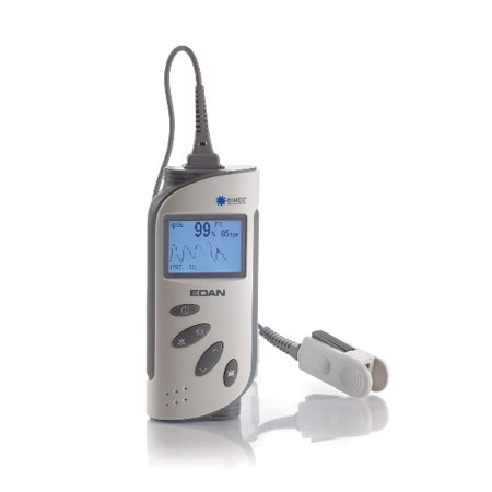 Pulsossimetro palmare dimed con allarmi e display grafico 