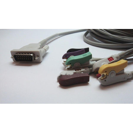 Cavo paziente 10 vie c/protezione scariche a pinzetta pr eli 250,210,150 