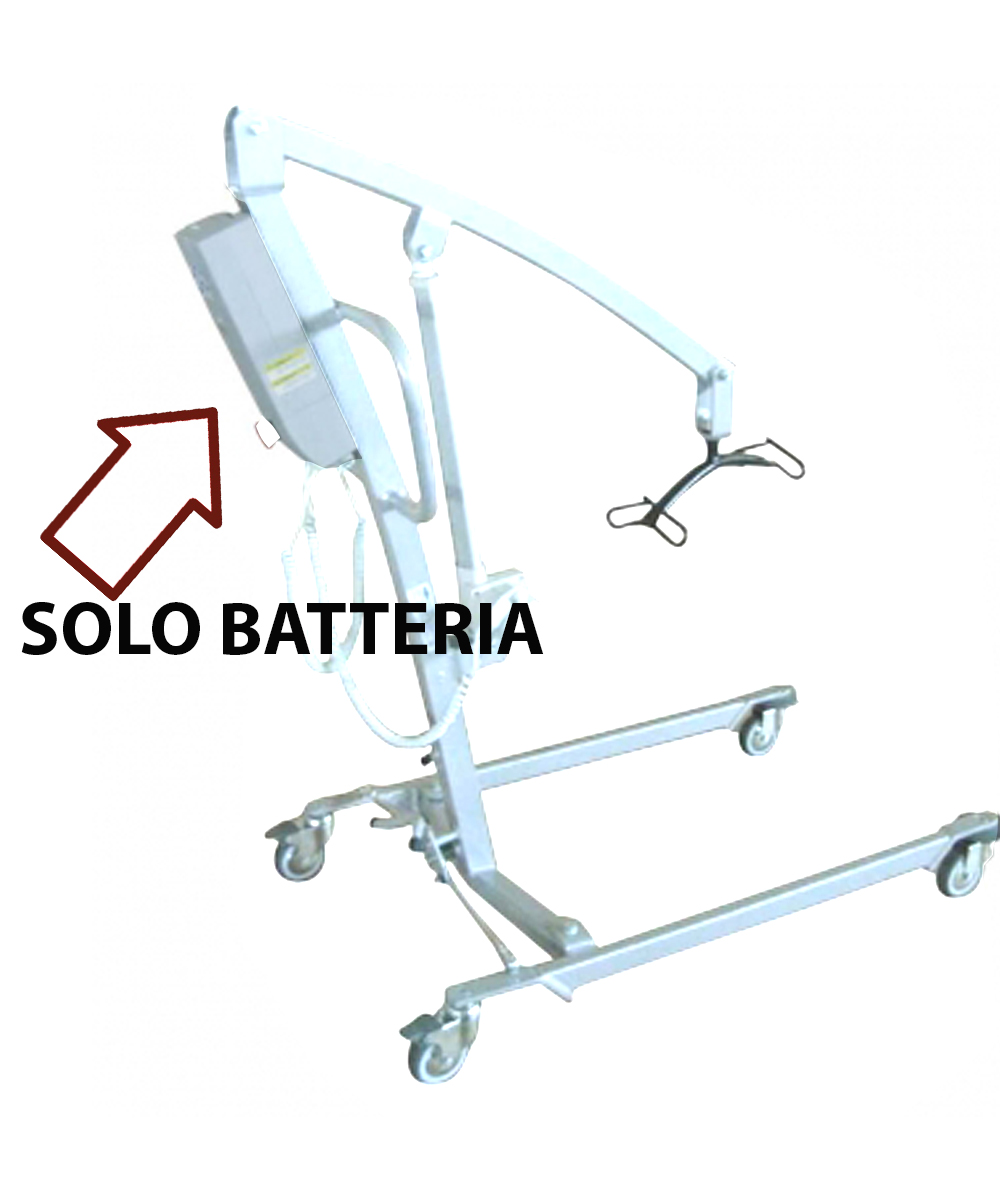 Batteria per sollevatori elettrici modelli SA-160 e SA-150, compatibile, sicura e a lunga durata, ideale per utilizzo in ospedali e strutture di assistenza.