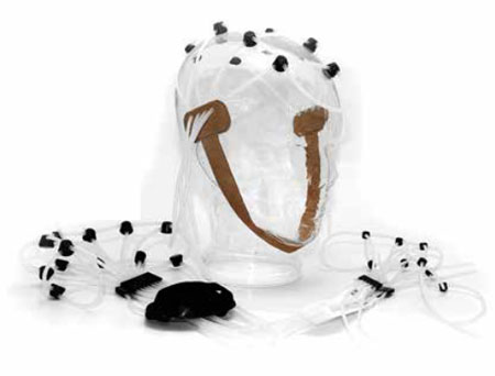 Cuffia in silicone adulti a 6x2 fili di diam. 4mm, mentoniera in peld 