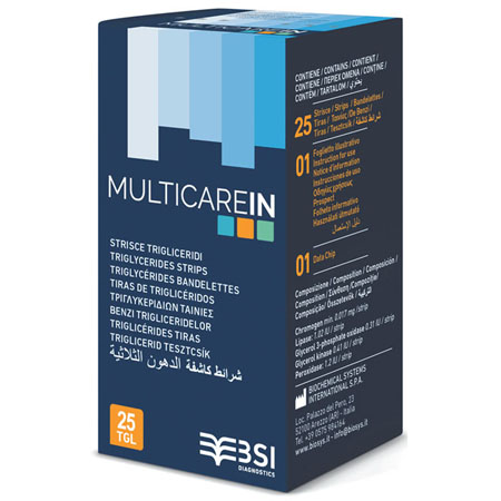 Multicare in new (comp.prec) strisce x trigliceridiin conf. da 25 pz. 
