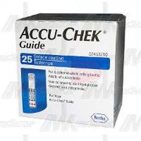 Glicemia * accu-chek strisce per app. guide - conf. 25 pz. 