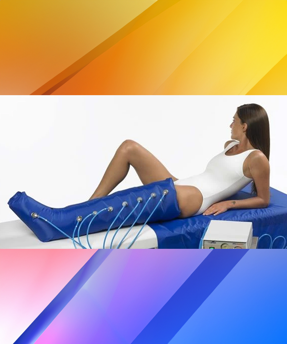 Gambale ad 8 sezioni Fisiopress FP4, ideale per trattamenti di pressoterapia domiciliare contro ritenzione idrica, cellulite e problemi venosi.