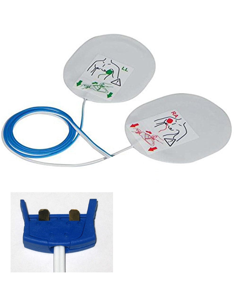 Piastre multifunzione radiopache pediatriche compatibili con defibrillatori Defibtech, con gel ad alta adesione e struttura monouso pensata per interventi clinici professionali.