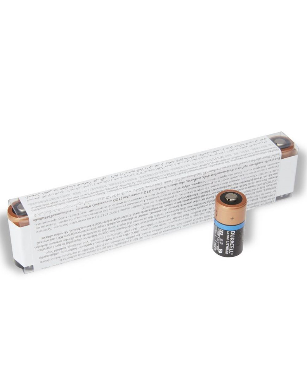 Batteria al litio tipo 123A per defibrillatore AED Plus, confezione da 10 pezzi. Affidabile e durevole, ideale per l'uso in ambito medico.