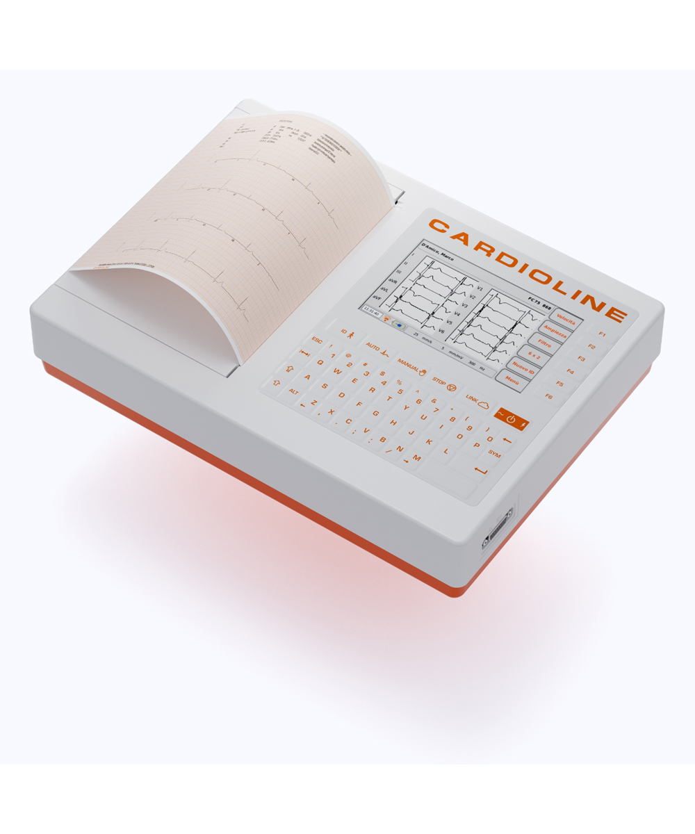 Elettrocardiografo cardioline ecg200s a 12 canali e stampa a4 