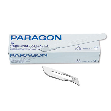 Bisturi paragon monouso str. fig. 20 in conf. da 10 pz. 