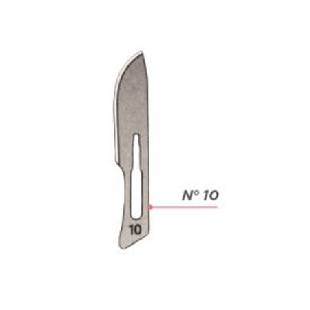 Lama bisturi in carbonio str, n. 10, conf. 100 pz. 