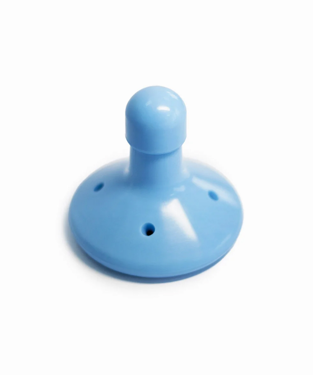 Pessario fungiforme in silicone con impugnatura e sporgenza