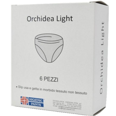 Mutande monouso in tnt orchidea light cf. 6 pz. mis. m 