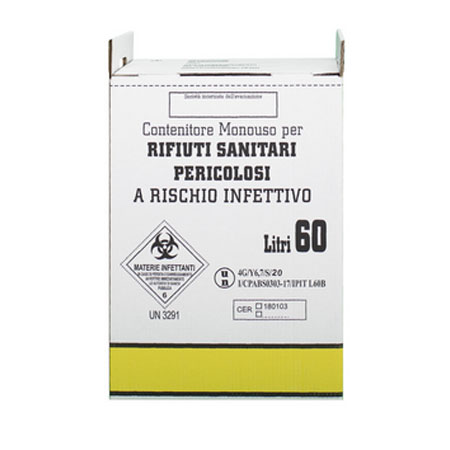 Contenitore in cartone per rifiuti speciali lt.60 