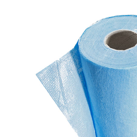 Lenzuolino politenato 50mt. 60 cm. cellulosa + pe, azzurro 