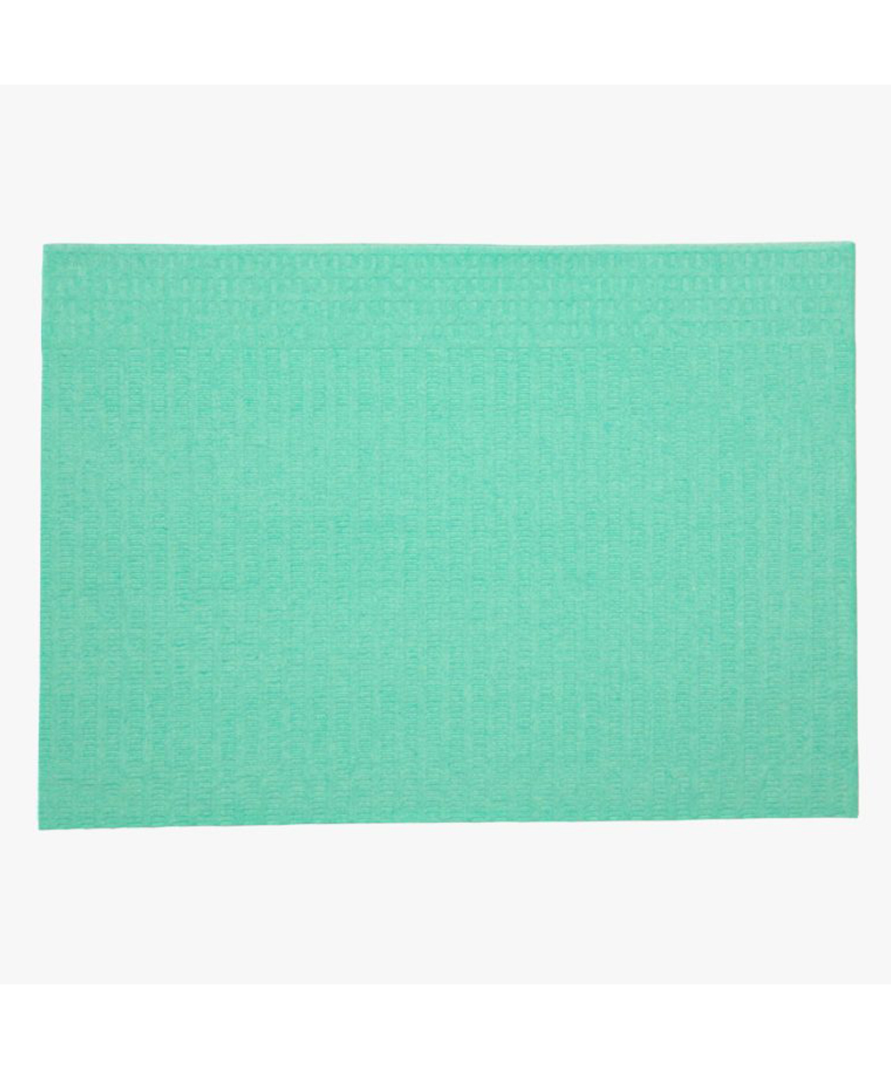 Bavaglino politenato 2 veli verde perfecto cm.33x45 in conf. 500 pz. 