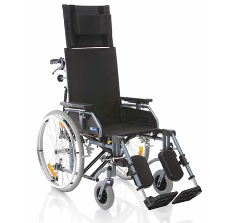 Carrozzina pieg autosp c/schienale prolung e recl. sed.cm46 comfy 100kg 